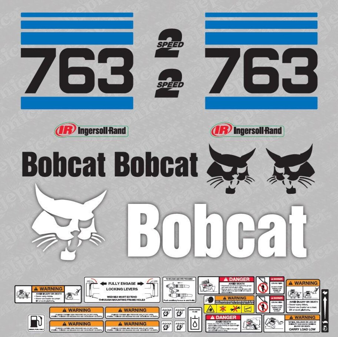 Bobcat 763 2S Loader Aftermarket Decal Aufkleber Adesivo Sticker ...