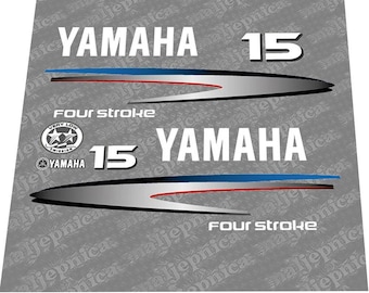 Yamaha 15 Four Stroke (2002-2006) Outboard Decal Sticker Set