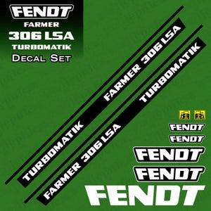 Set di adesivi di ricambio per trattore Fendt Farmer 306 LSA Turbomatik