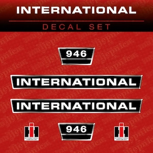 International 946 Aftermarket Replacement Tractor Decal (Sticker) Set