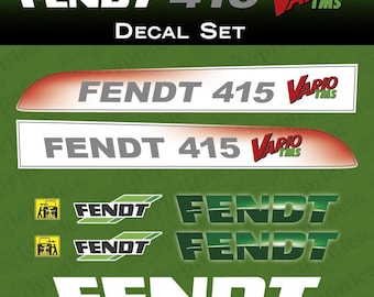 Jeu d'autocollants de rechange pour tracteurs Fendt 415 Vario TMS Aftermarket