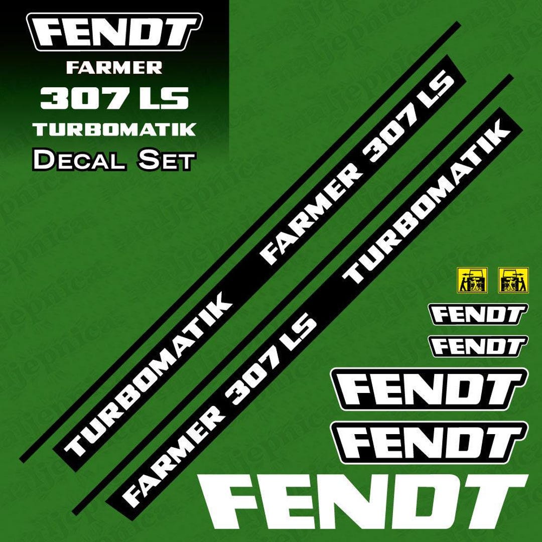 307 Engine Sticker Fendt Farmer 307 LS Turbomatik Aftermarket Replacement Tractor Decal ...