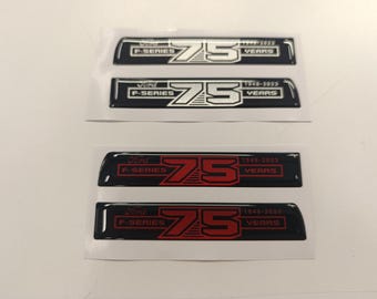 F Series 3D 75 Years Aftermarket Replacement Fender Decals for 2023 and 2024 Ford F250 or F350 Domed Decal 2pcs / Sticker Resin Set / S & R
