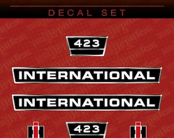 International 423 Aftermarket Replacement Tractor Decal (Sticker) Set