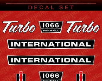 International 1066 Farmall Turbo Aftermarket Replacement Tractor Decal (Sticker) Set