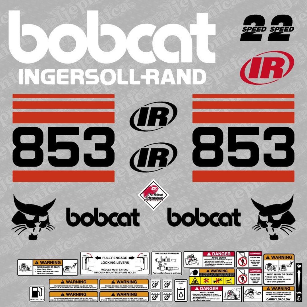 Bobcat 853 2S Loader Aftermarket Decal Aufkleber Adesivo Sticker ...