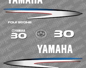 Kit d'autocollants pour moteur hors-bord Yamaha 30 quatre temps (2002-2006)