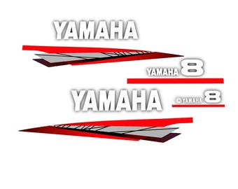 Yamaha 8 (1998-2001) Outboard Decal Sticker Set