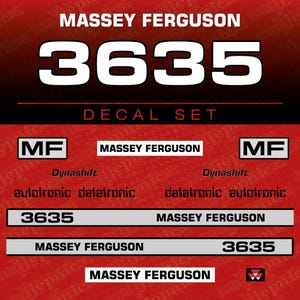 マッセイファーガソン 3635 アフターマーケット交換用トラクターデカール（ステッカー）セット