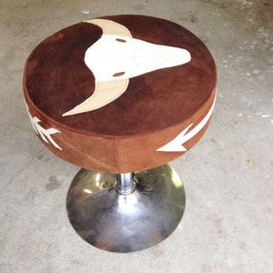 Bull skull footstool