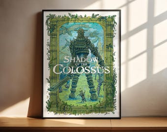 Póster de Shadow of the Colossus / Póster de videojuegos / Decoración para gamers / Póster de videojuegos / Regalo para gamers / Impresión de videojuegos