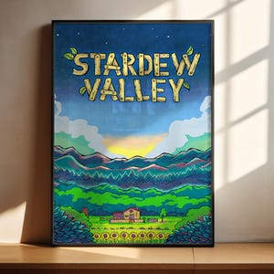 Póster de Stardew Valley / Póster de videojuegos / Decoración para gamers / Póster de videojuegos / Regalo para gamers / Lámina de videojuegos / Portada de videojuegos 1