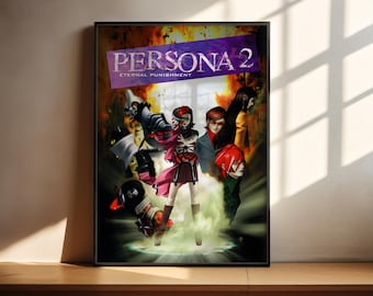 Póster de Persona 2 / Póster de videojuegos / Decoración para gamers / Póster de videojuegos / Regalo para gamers / Impresión de videojuegos