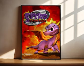Póster de Spyro 2: La furia de Ripto / Póster de videojuegos / Decoración para gamers / Póster de videojuegos / Regalo para gamers / Impresión de videojuegos