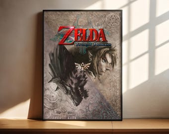 Póster de The Legend of Zelda: Twilight Princess / Póster de videojuegos / Decoración para gamers / Póster de videojuegos / Regalo para gamers / Lámina artística de videojuegos