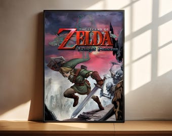 Póster de The Legend of Zelda Twilight Princess / Póster de videojuegos / Decoración para gamers / Póster de videojuegos / Regalo para gamers / Lámina de videojuegos n.º 2