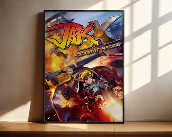 Póster de Jak X Combat Racing / Póster de videojuegos / Decoración para gamers / Póster de videojuegos / Regalo para gamers / Impresión de videojuegos