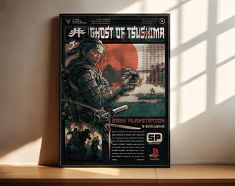 Ghost of Tsushima Poster Video Game Wall Art | Gamer Wall Decor | Video Game Print Gift | Matte Poster