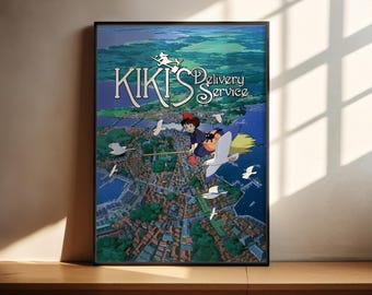 Kiki’s Delivery Service Poster | Studio Ghibli Wall Art | Matte Vertical Poster #1