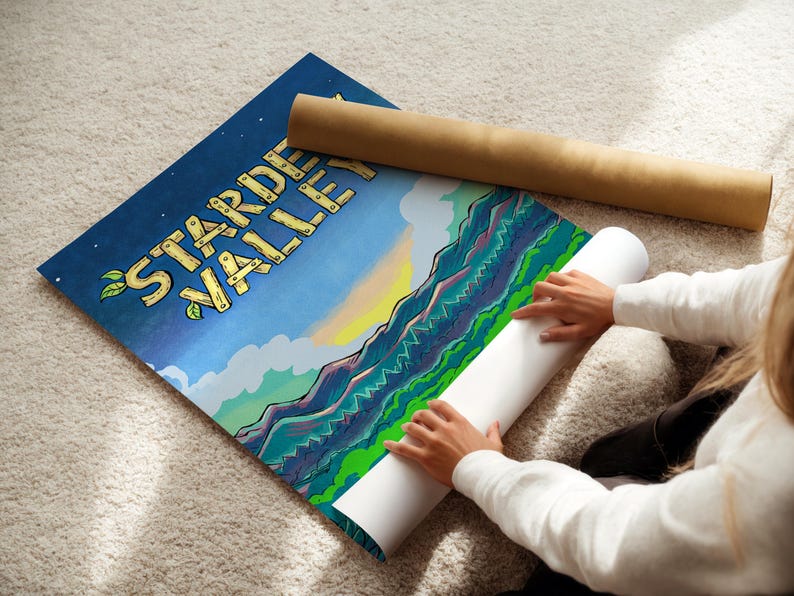 Póster de Stardew Valley / Póster de videojuegos / Decoración para gamers / Póster de videojuegos / Regalo para gamers / Lámina de videojuegos / Portada de videojuegos imagen 3