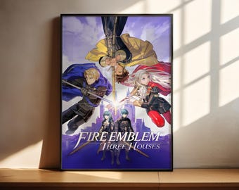 Póster de Fire Emblem Three Houses / Póster de videojuegos / Decoración para gamers / Póster de videojuegos / Regalo para gamers / Impresión de videojuegos
