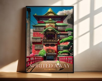 Póster de El viaje de Chihiro / Arte mural de Studio Ghibli / Póster vertical mate n.° 6