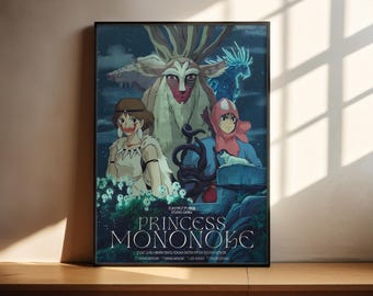 Princess Mononoke Poster, Studio Ghibli Wall Art, Matte Vertical Poster #2