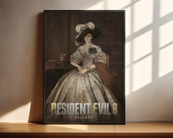 Póster de Resident Evil Village / Póster de videojuegos / Decoración para gamers / Póster de videojuegos / Regalo para gamers / Impresión de videojuegos
