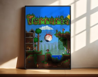 Póster de Terraria / Póster de videojuegos / Decoración para gamers / Póster de videojuegos / Regalo para gamers / Impresión de videojuegos /
