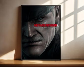 Póster de Metal Gear Solid 4 / Póster de videojuegos / Decoración para gamers / Póster de videojuegos / Regalo para gamers / Impresión de videojuegos