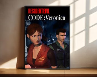 Póster de Resident Evil Code Veronica / Póster de videojuegos / Decoración para gamers / Póster de videojuegos / Regalo para gamers / Impresión de videojuegos