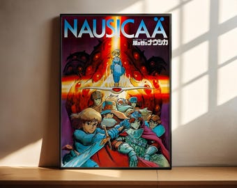 Nausicaä of the Valley of the Wind Poster | Studio Ghibli Anime Wall Art | Matte Vertical Poster