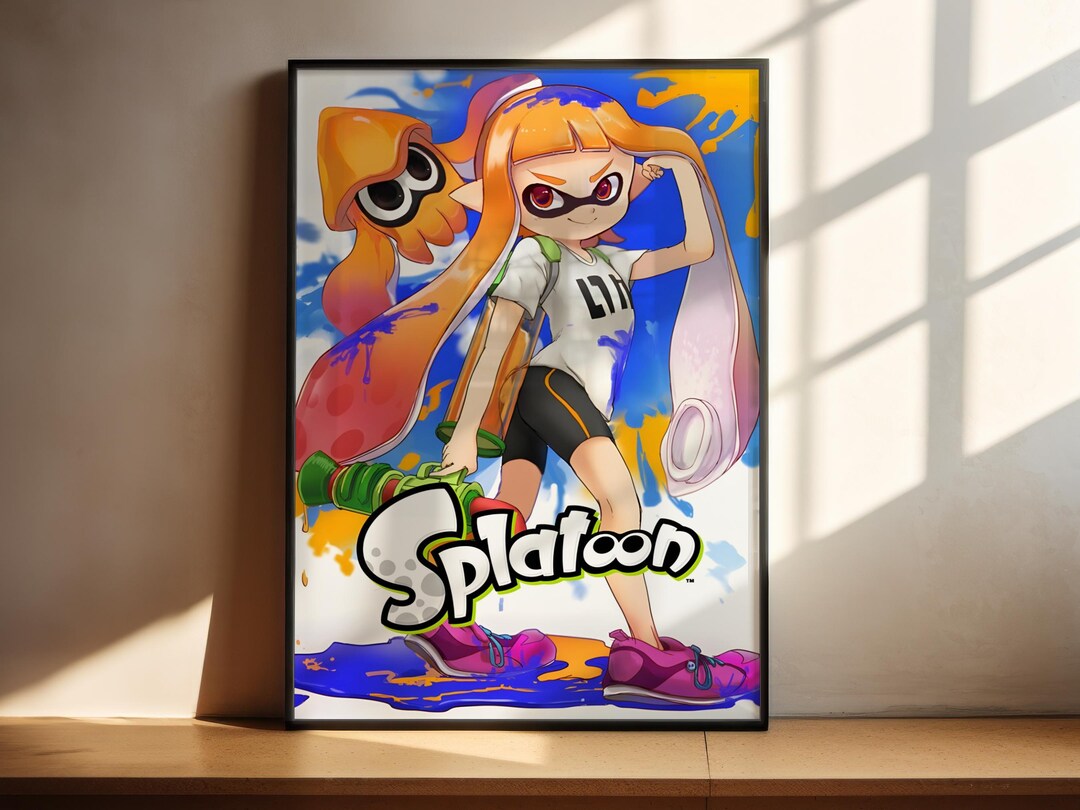 Frame Splatoon Splatoon Game Canvas Poster | Wall Art Decor | Home Decor | No Frame - Etsy