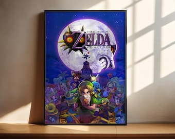 Póster de The Legend of Zelda: Majora's Mask, póster de videojuegos, decoración de videojuegos, póster de videojuegos, regalo de videojuegos, impresión de videojuegos