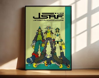 Póster mate de Jet Set Radio / Arte de pared para Dreamcast Y2K