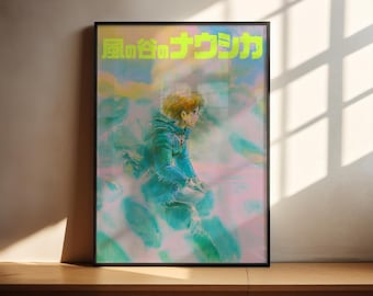 Póster de Nausicaä del Valle del Viento / Arte mural de Studio Ghibli / Póster vertical mate n.° 1