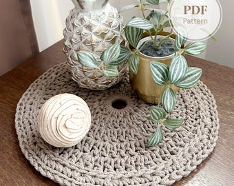 Napperons crochet d'art faits main coton de 65x13cm : maison-et-deco