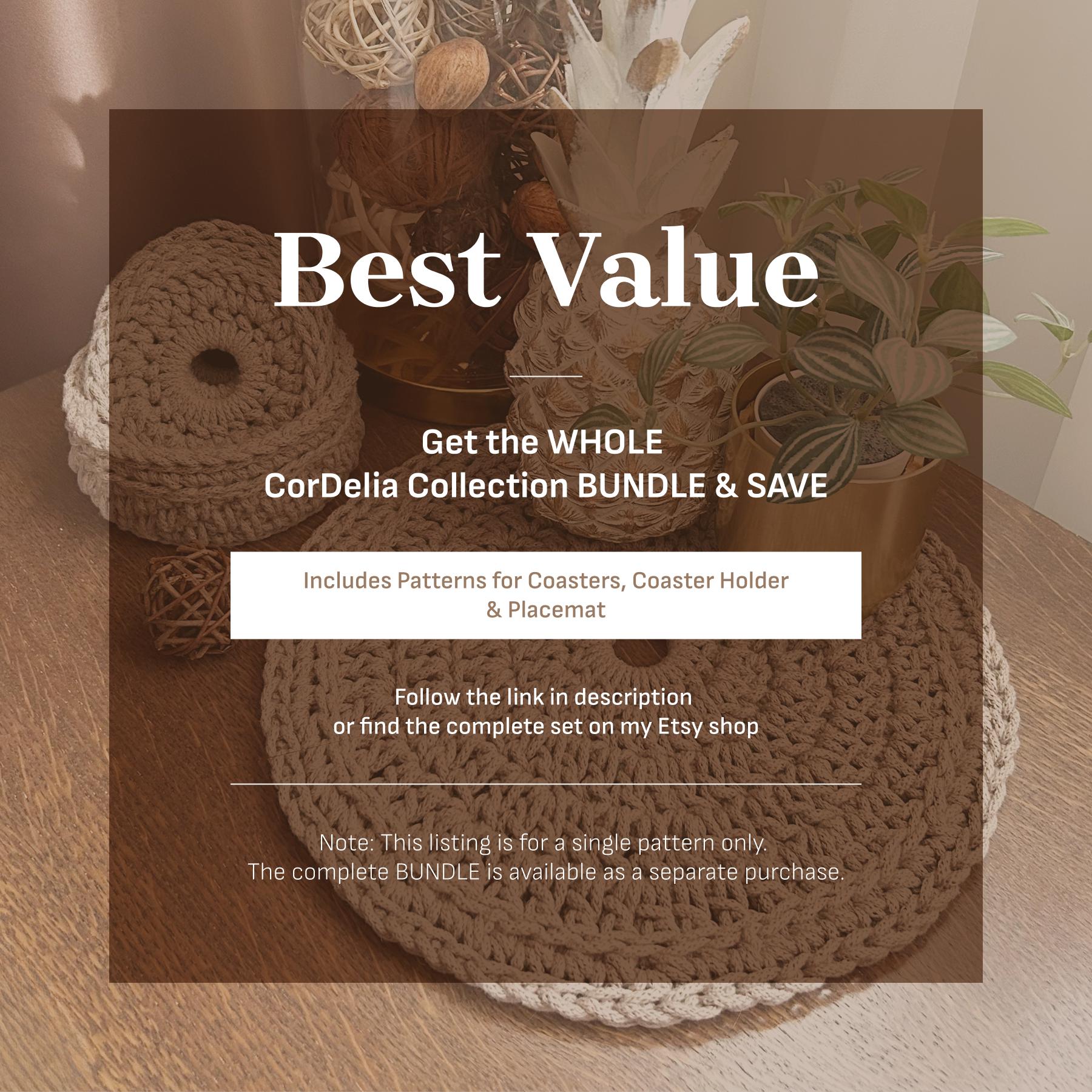 Round Placemat Crochet Pattern | Textured Table Mat Centerpiece | Boho ...