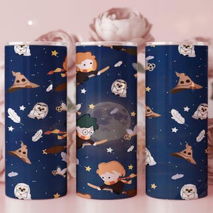 Trollkarlsskolans tumblerwrap PNG: Natthimmeldesign (digital fil)