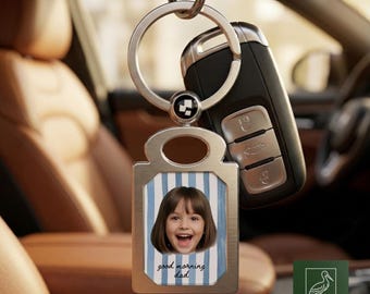 Daddy Keyring With Photo, Keyring for New Dad, 1st Fathers Day Gift, Custom Photo Keychain, First Time Dad Gift From Daughter