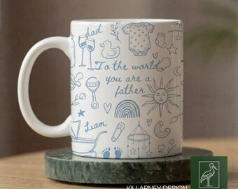 Custom Name Dad Mug First time Daddy Gift Personalized Baby Shower Gifts Future Parent Gifts First Time Papa Father's Day Gift for Dad