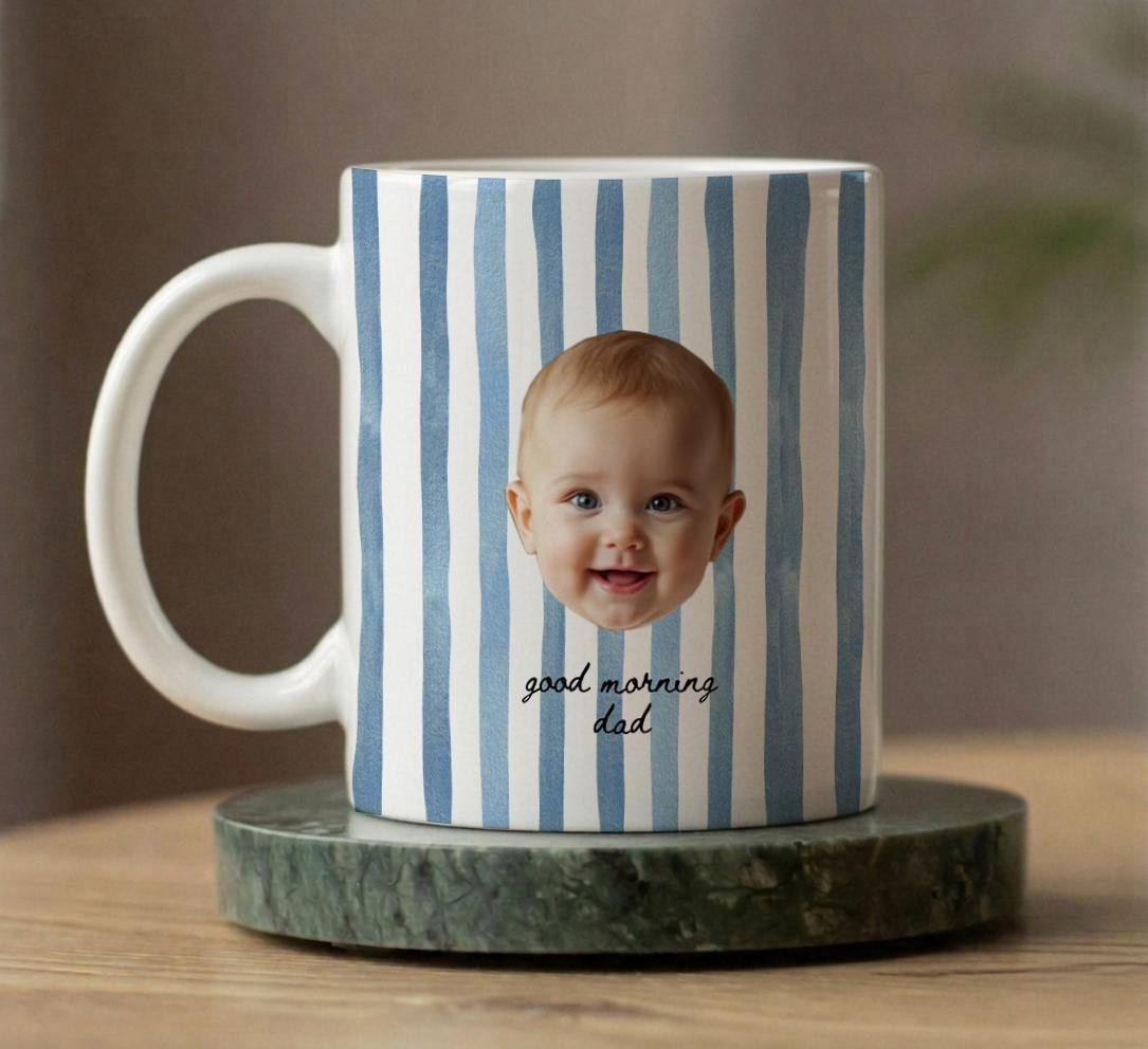 Blue striped mug - Etsy 日本