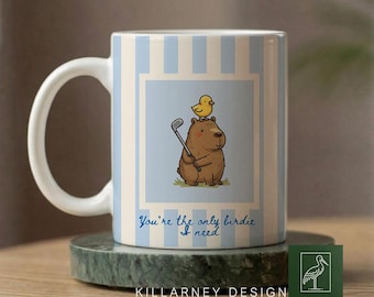 Personalized Capybara Golf Dad Mug, Custom Golf Gift for Dad, Capybara Mug, Golf Lover Coffee Mug, Father's Day Golf Gift, Custom Name Mug