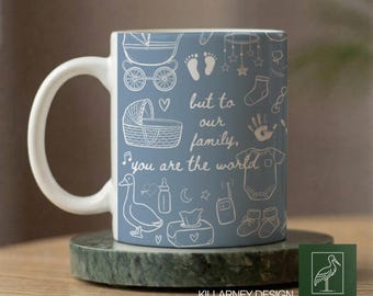Custom First Time Dad Mug, New Daddy Gift, Father's Day Gift from Baby, Pregnancy Reveal Mug, Personalized New Father Coffee Cup