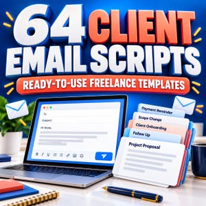 Freelance Client Email Templates: 64 Ready-to-Use Scripts image 1
