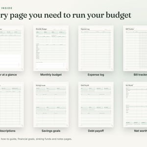 Undated Budget Planner Bundle with Printable PDF and Excel image 4