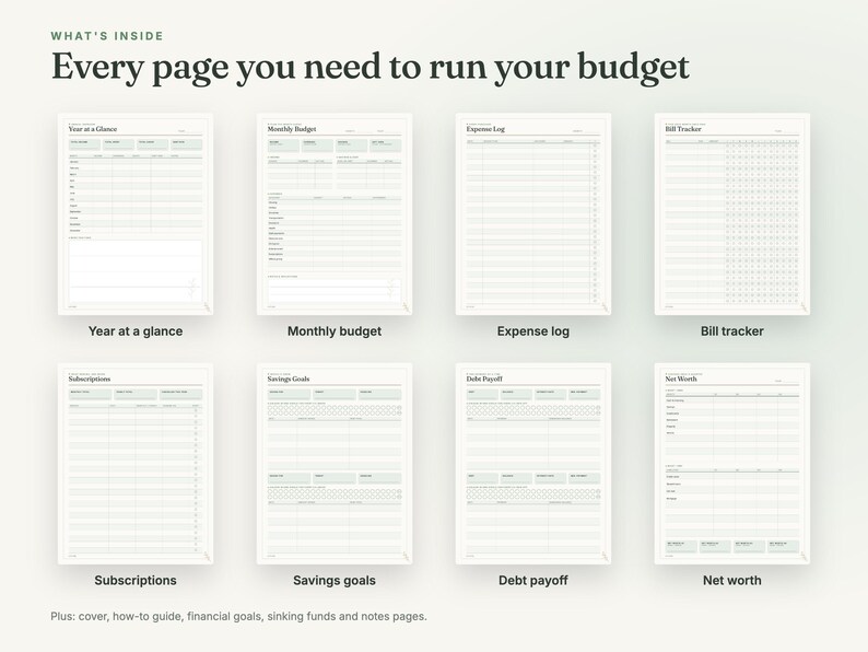 Undated Budget Planner Bundle with Printable PDF and Excel image 4