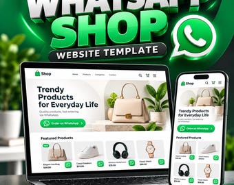 WhatsApp Shop Website Template with Product Catalogue
