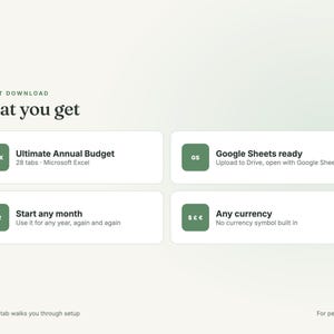Annual Budget Spreadsheet for Excel and Google Sheets image 9