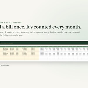 Annual Budget Spreadsheet for Excel and Google Sheets image 5